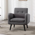 Gray Tufted Polyester Armchair E483