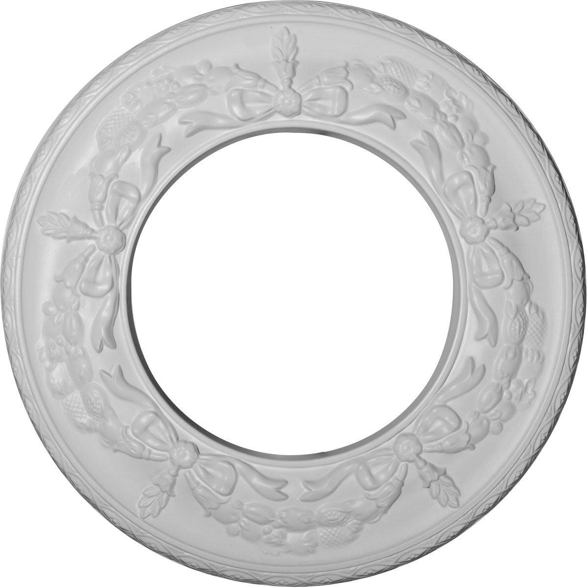 13 1/4x22OD x 7 1/8x22ID x 7/8x22P Hand-Painted Brushed Mahogany Ceiling Medallion X21801