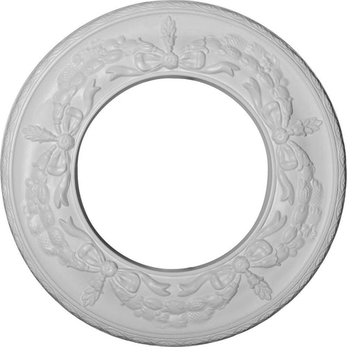 13 1/4x22OD x 7 1/8x22ID x 7/8x22P Hand-Painted Brushed Mahogany Ceiling Medallion X21801