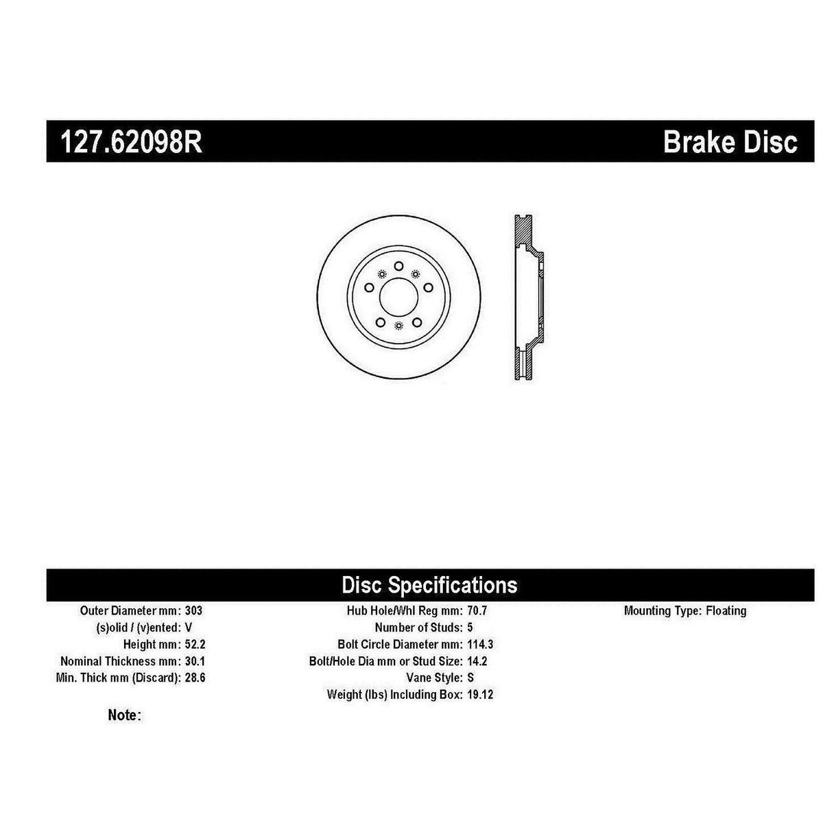 Slotted & Drilled Sport Brake Rotor J1911