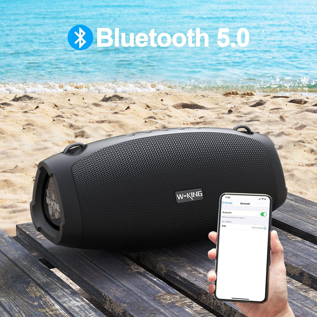 Bluetooth Speaker with Power Bank, IPX6 Waterproof, Bluetooth 5.0 J1866