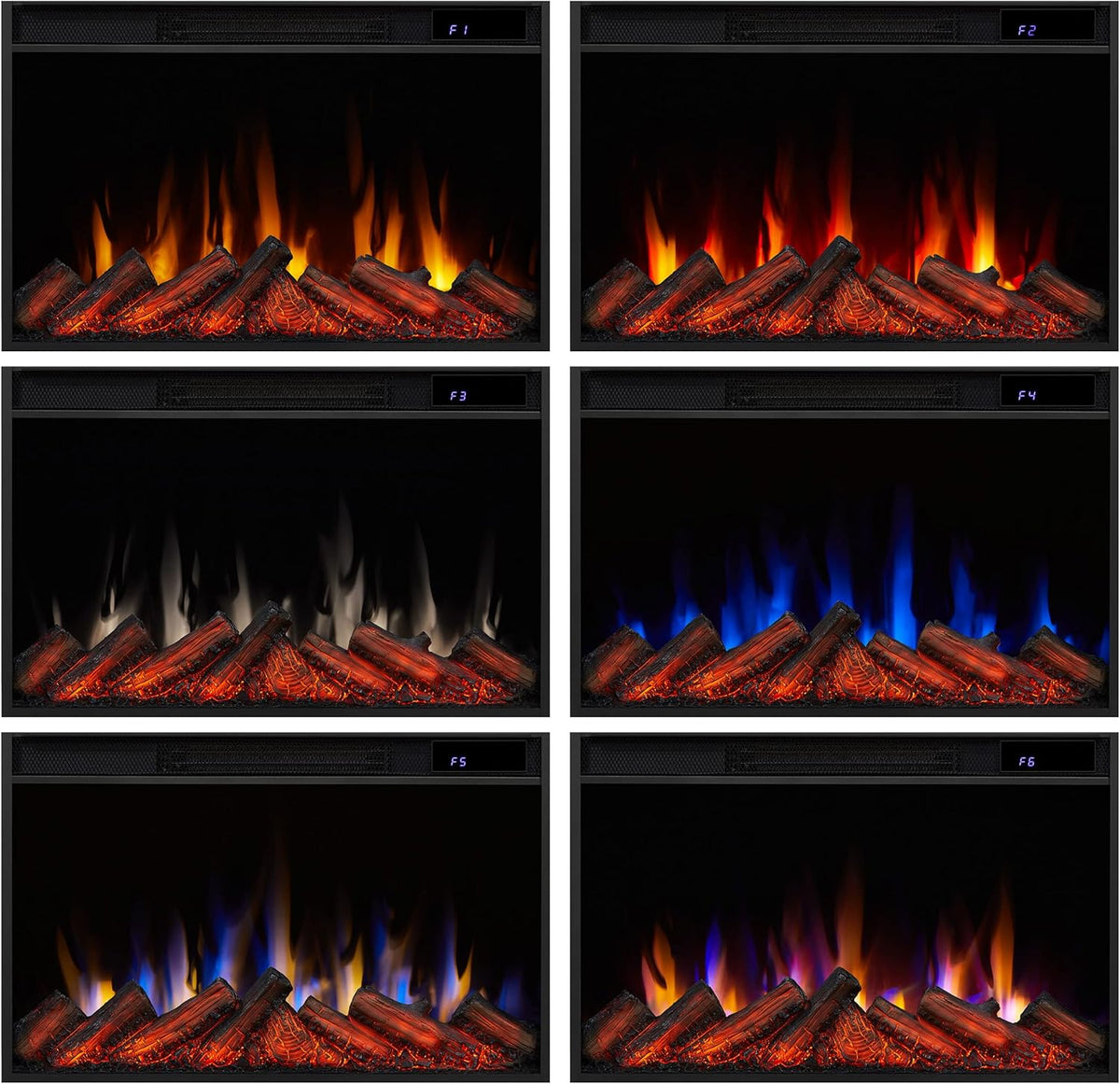 White 49" Slim Electric Fireplace with Mantel O6017