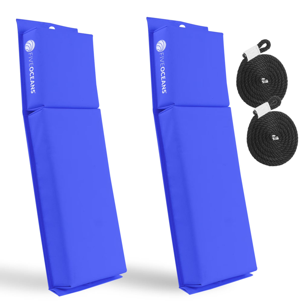 Blue 2-Pack 24-Inch Waterproof PVC Boat Fender with Storage Bag M439