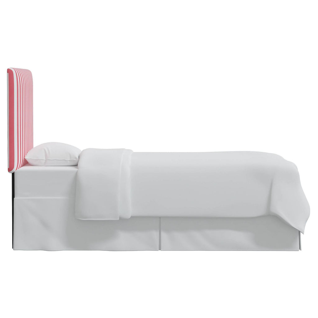 Twin Kids' Headboard Canopy Striped Bubblegum Y235562