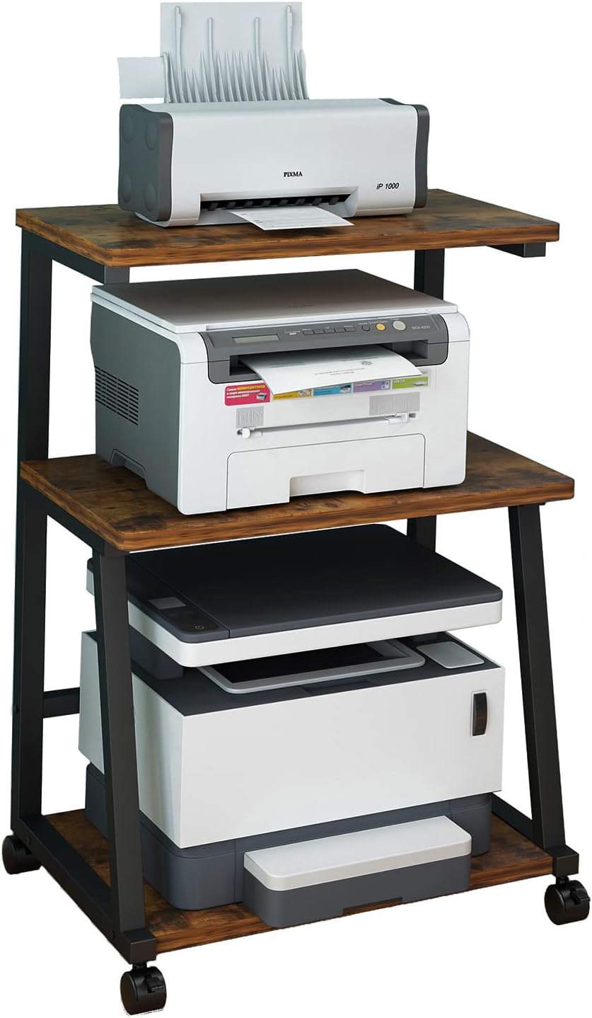 3-Tier Printer Stand Cart with Storage A61211