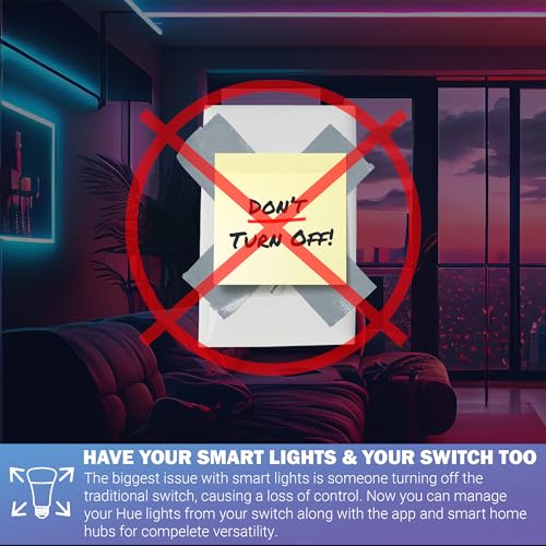 Self Powered Wireless Smart Dimming Switch for Philips Bulbs S2744