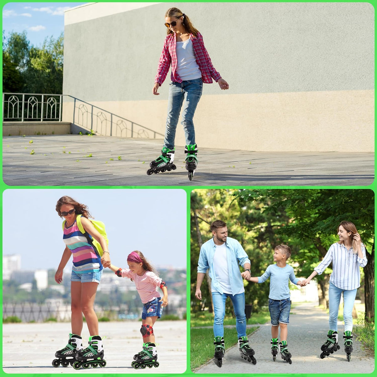 Adjustable Inline Skates with Full Light Up Wheels P742195