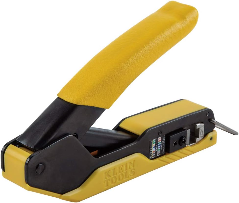 Compact Modular Data Cable Crimping Tool for Pass-Thru RJ45 Connectors V5375
