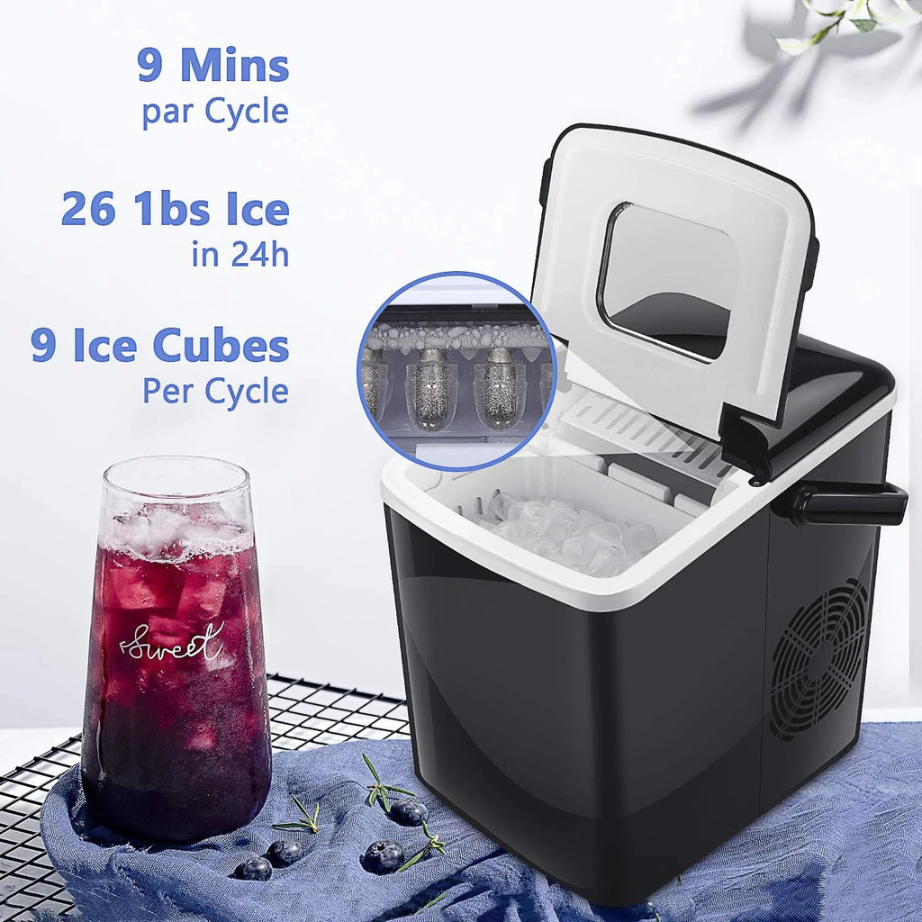 Portable Countertop Ice Maker with 2 Ice Cube Sizes B21688