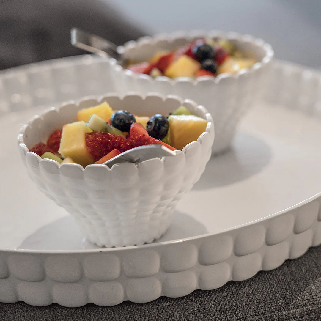 Milk white Round tray F898