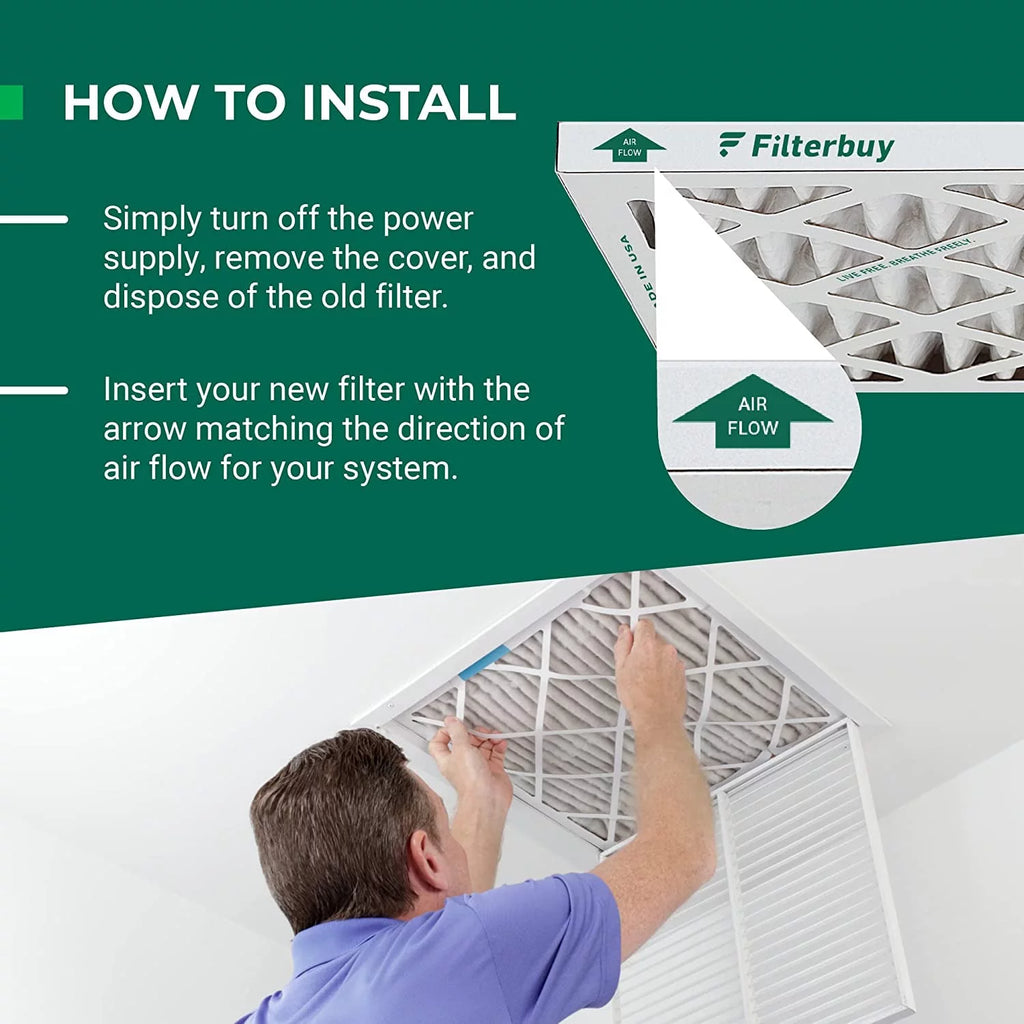 16x25x5 MERV 8 Pleated HVAC Air Filters (3-Pack) J71579