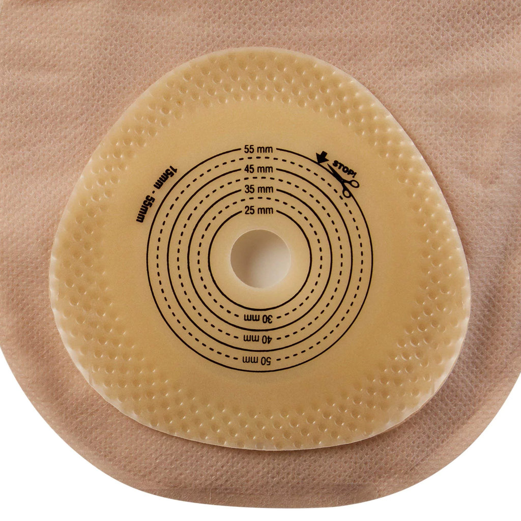 Filtered Colostomy Pouch One-Piece System 12 Inch Length Drainable Trim to Fit Pack of 10 X369086