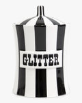 Black/White Glitter Canister O507