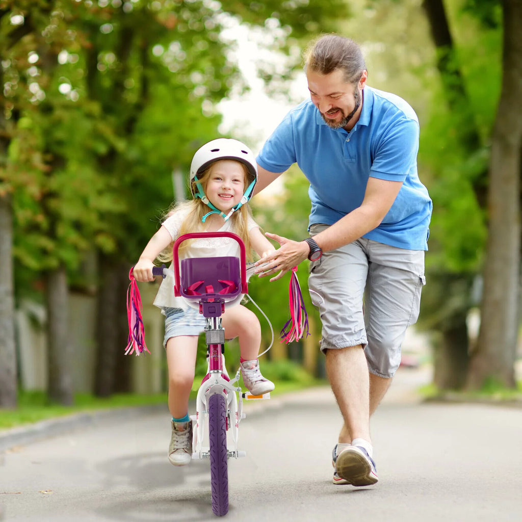 Pink & Purple 16 Toddler Bike with Training Wheels A410