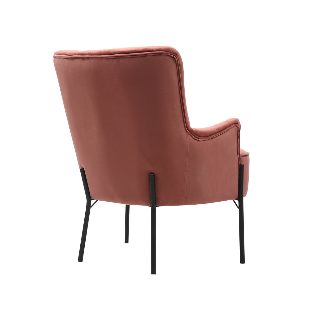 Tufted Fabric Accent Chair with Iron Legs H5520