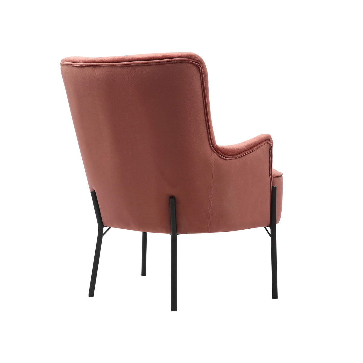 Tufted Fabric Accent Chair with Iron Legs H5520
