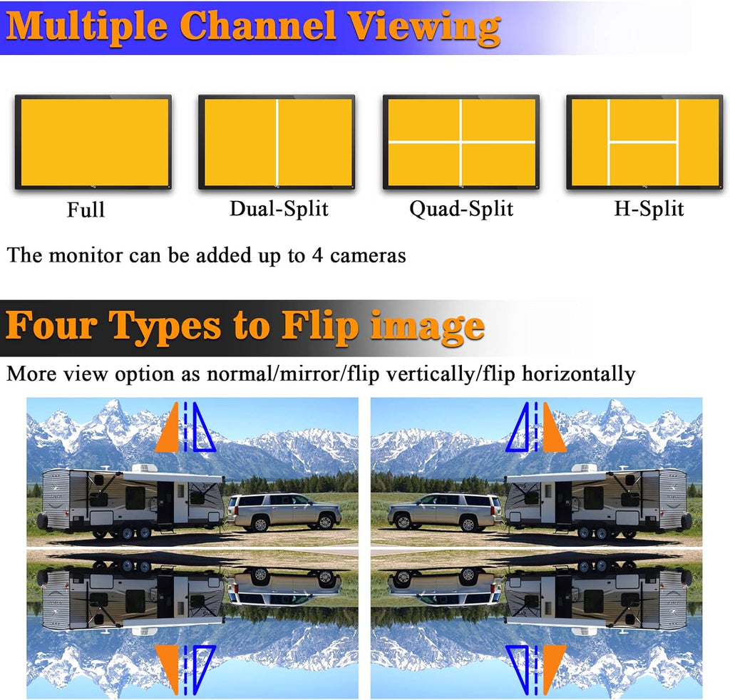 HD 1080P 7 Inch Monitor Wireless Backup Camera System V365823