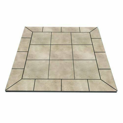White Lava Tile Hearth Pad V55266