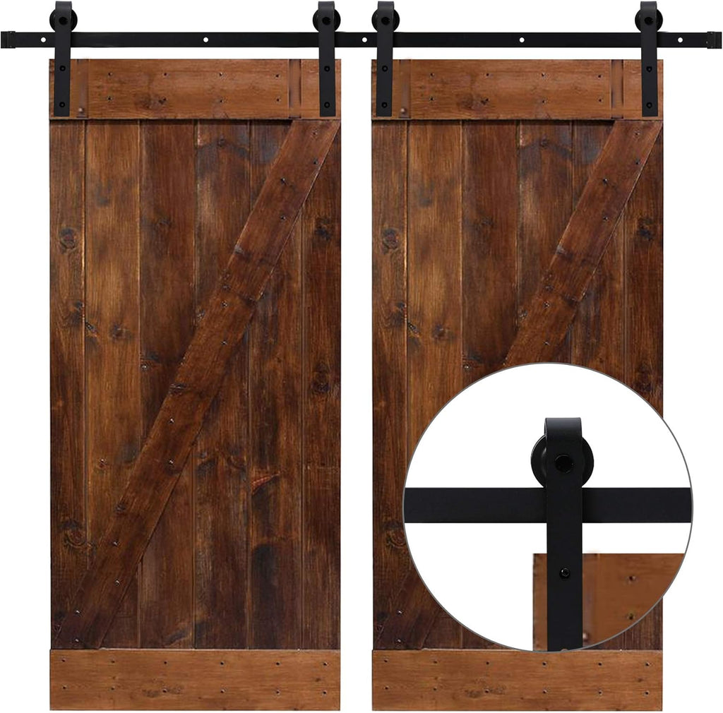 10FT Heavy-Duty Carbon Steel Sliding Barn Door Rail Kit R1680