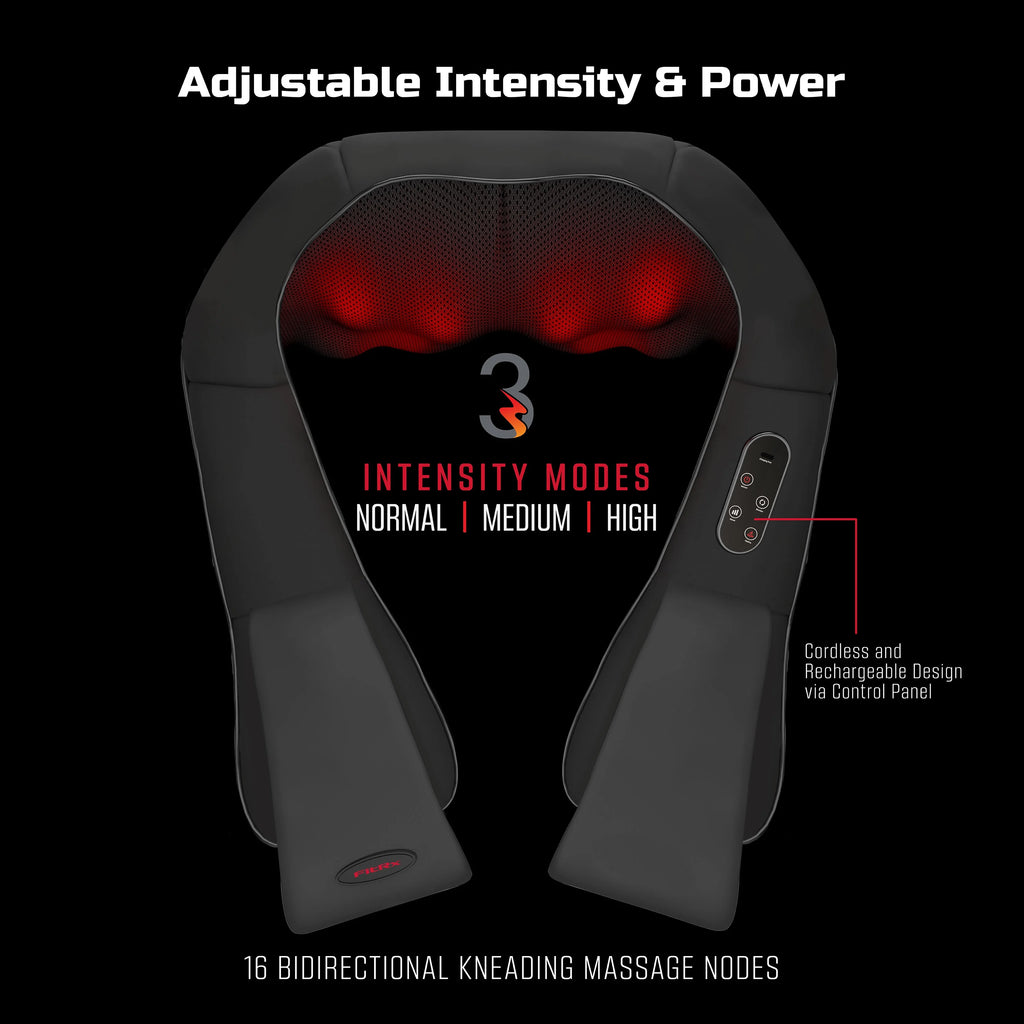 Cordless 3D Shiatsu Neck and Back Massager with Heat W806