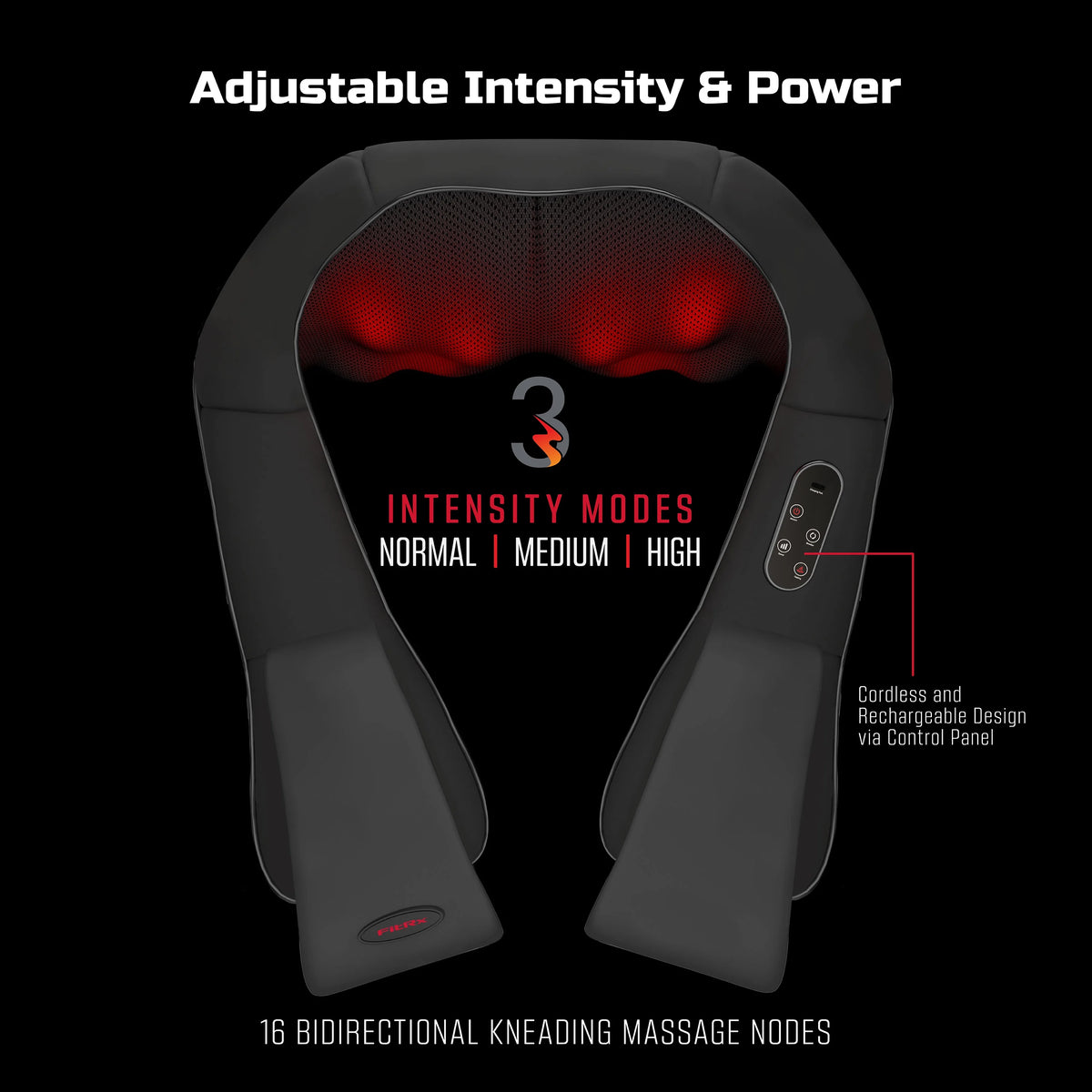 Cordless 3D Shiatsu Neck and Back Massager with Heat W806