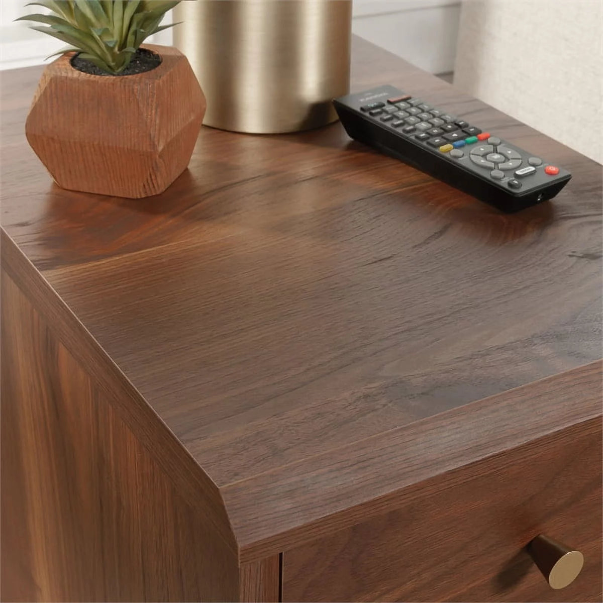 Engineered Wood Recliner Table in Grand Walnut V164351