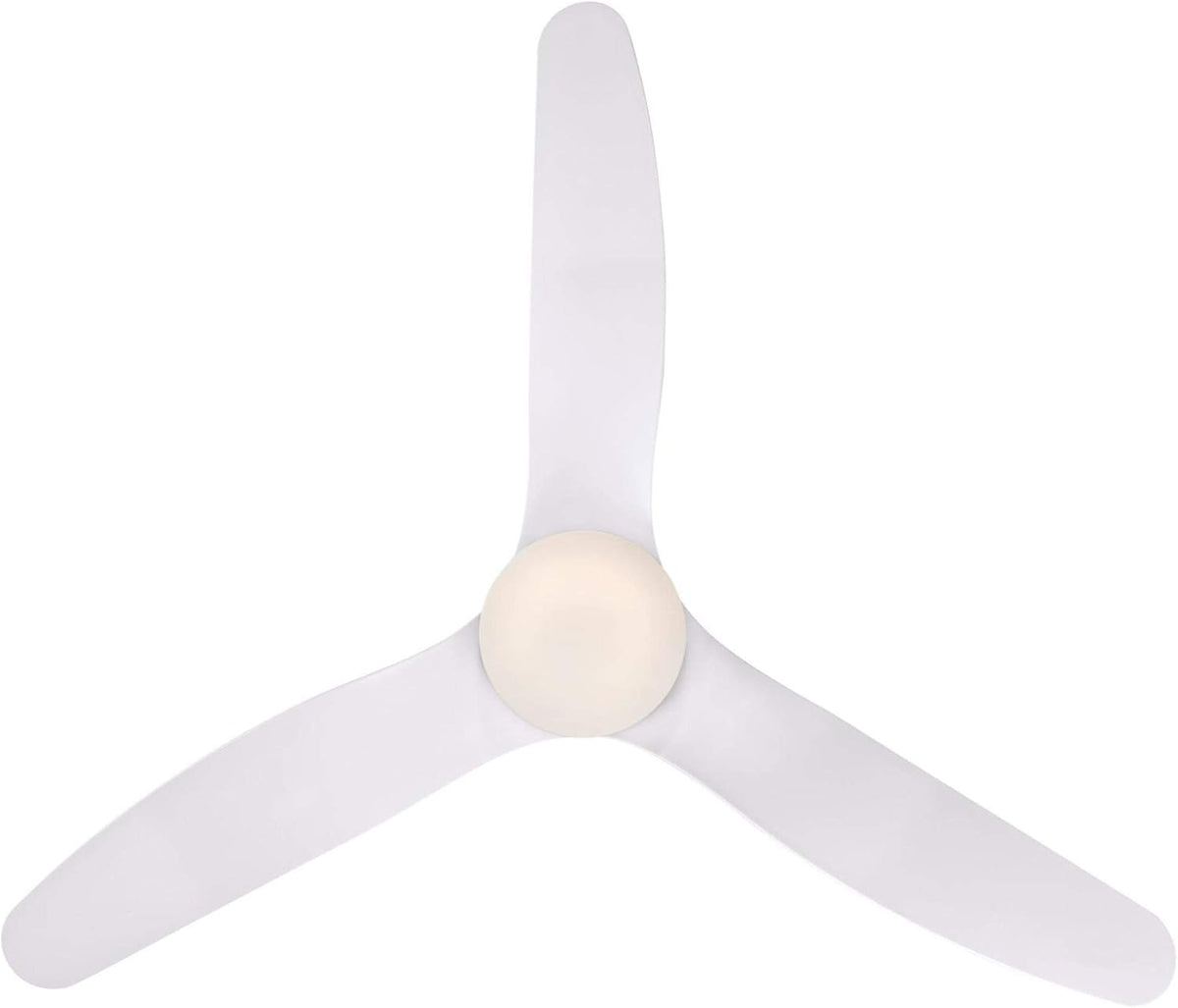 White 46 Inch Ceiling Fan with Light and Remote V916