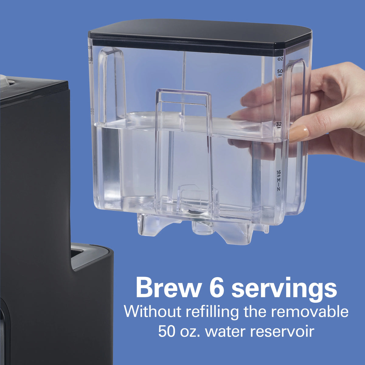 Black Single-Serve Coffee Maker with 50 oz. Water Reservoir O454
