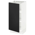Base Cabinet with Shelves, White/Anthracite, 15x15x30 I404