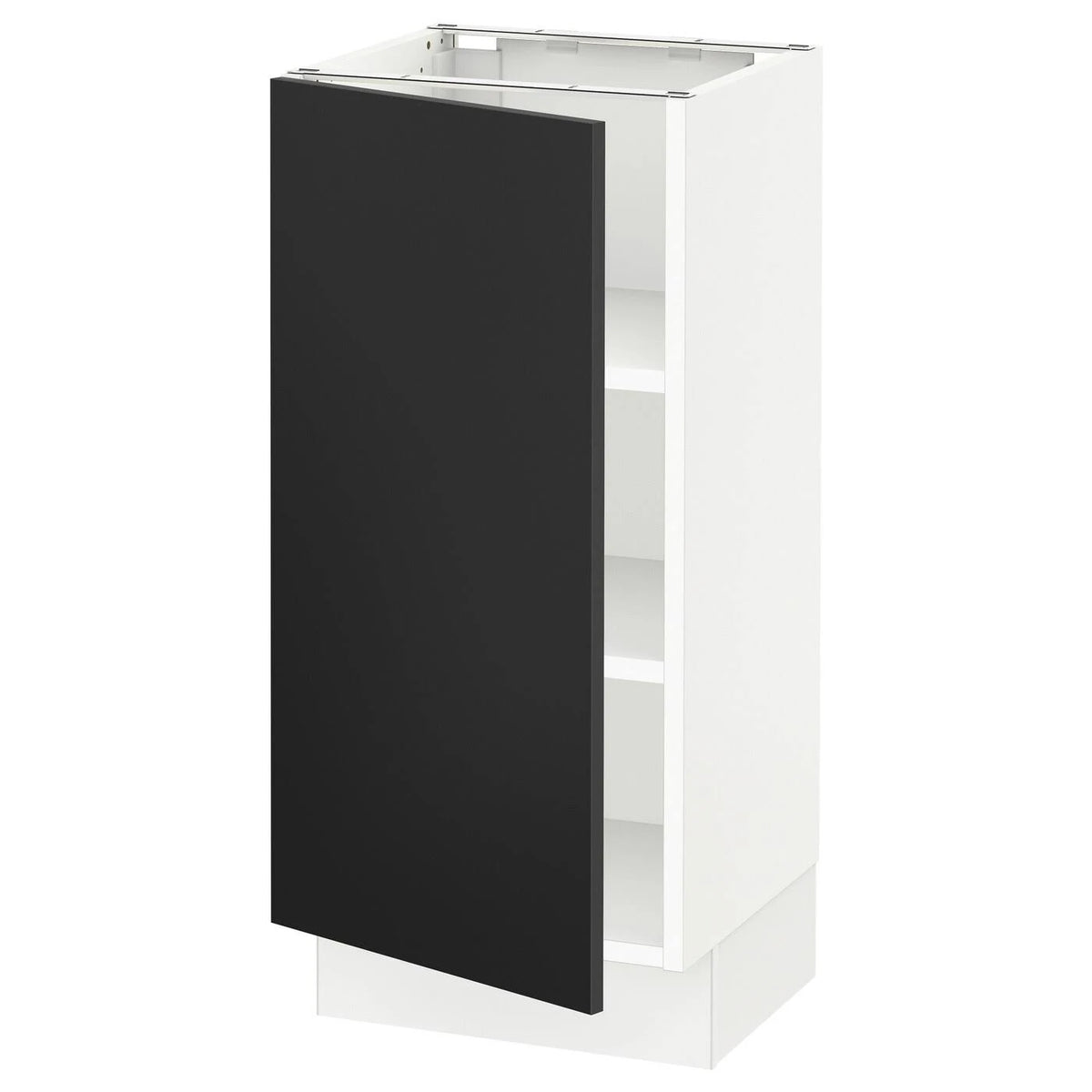 Base Cabinet with Shelves, White/Anthracite, 15x15x30 I404