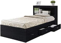 Twin Size Captain Storage Bed in White V34461