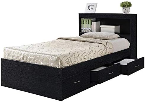 Twin Size Captain Storage Bed in White V34461
