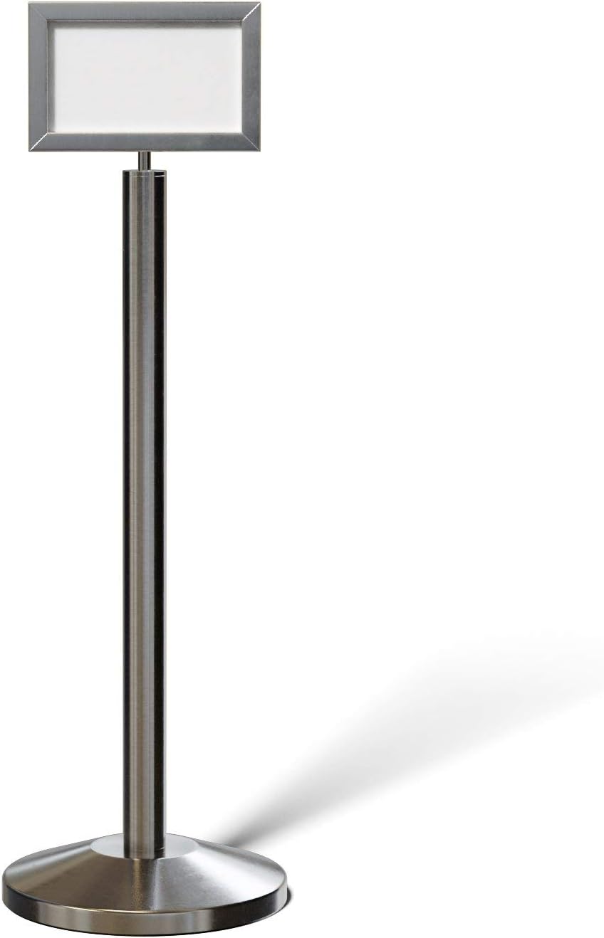Black 11 x 14 Inch Pedestal Standing Floor Sign Frame N9620
