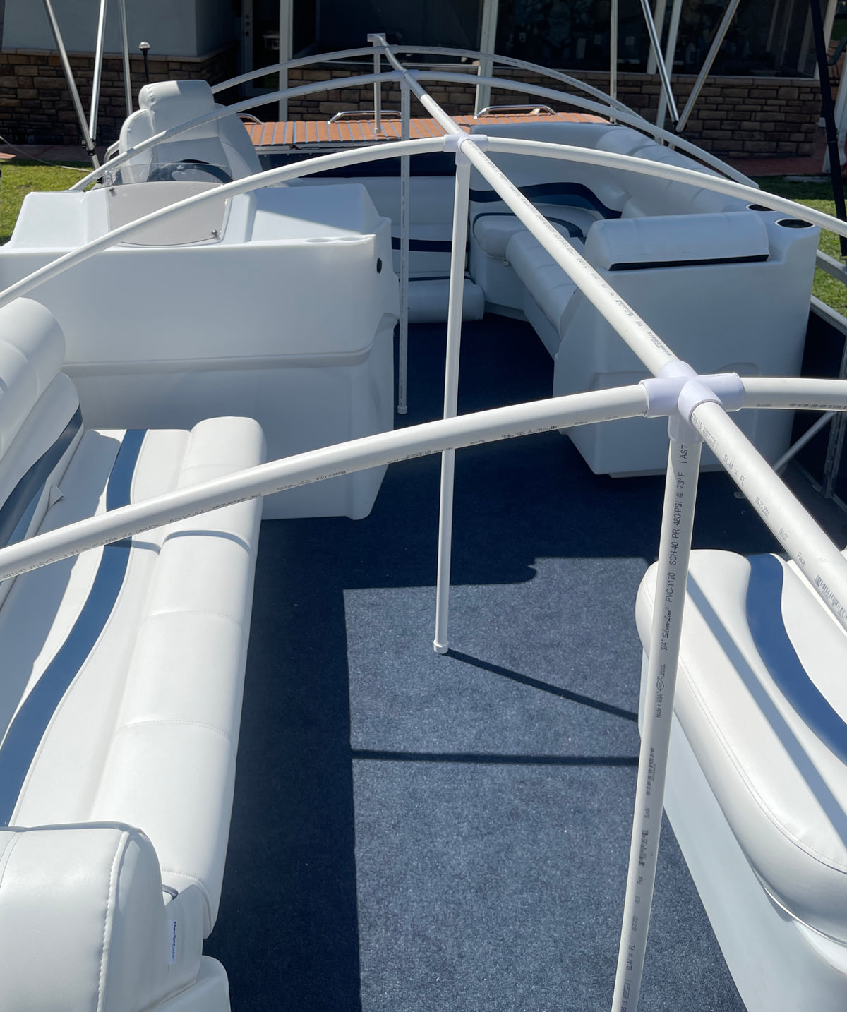 Pontoon Boat Canvas Solution with 9" Rise U6574