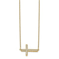 14kt Yellow Gold Diamond Cross Necklace A29487