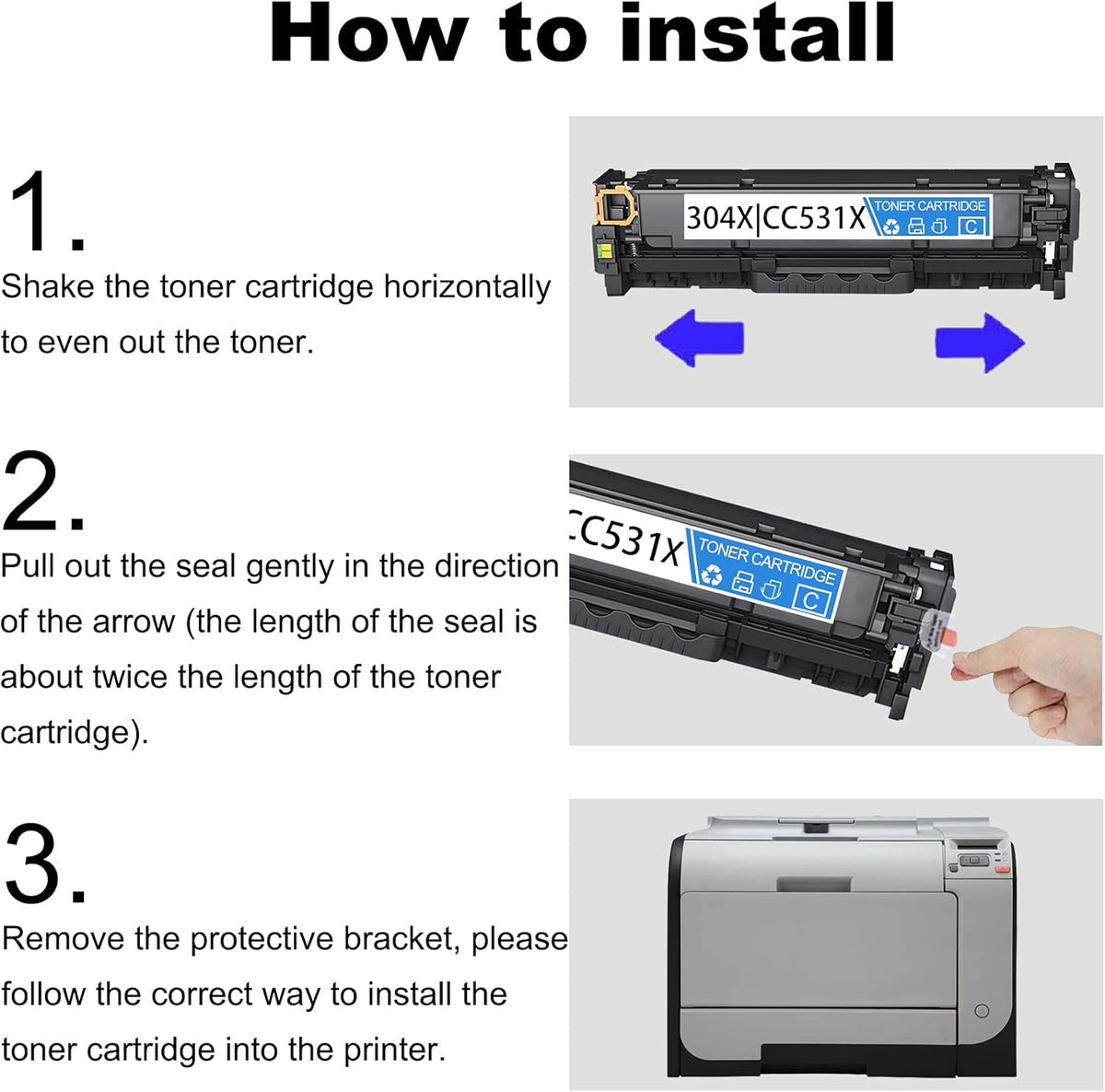 2 Pack Cyan Toner Cartridge for HP CP2025 CM2320 Printer W75109