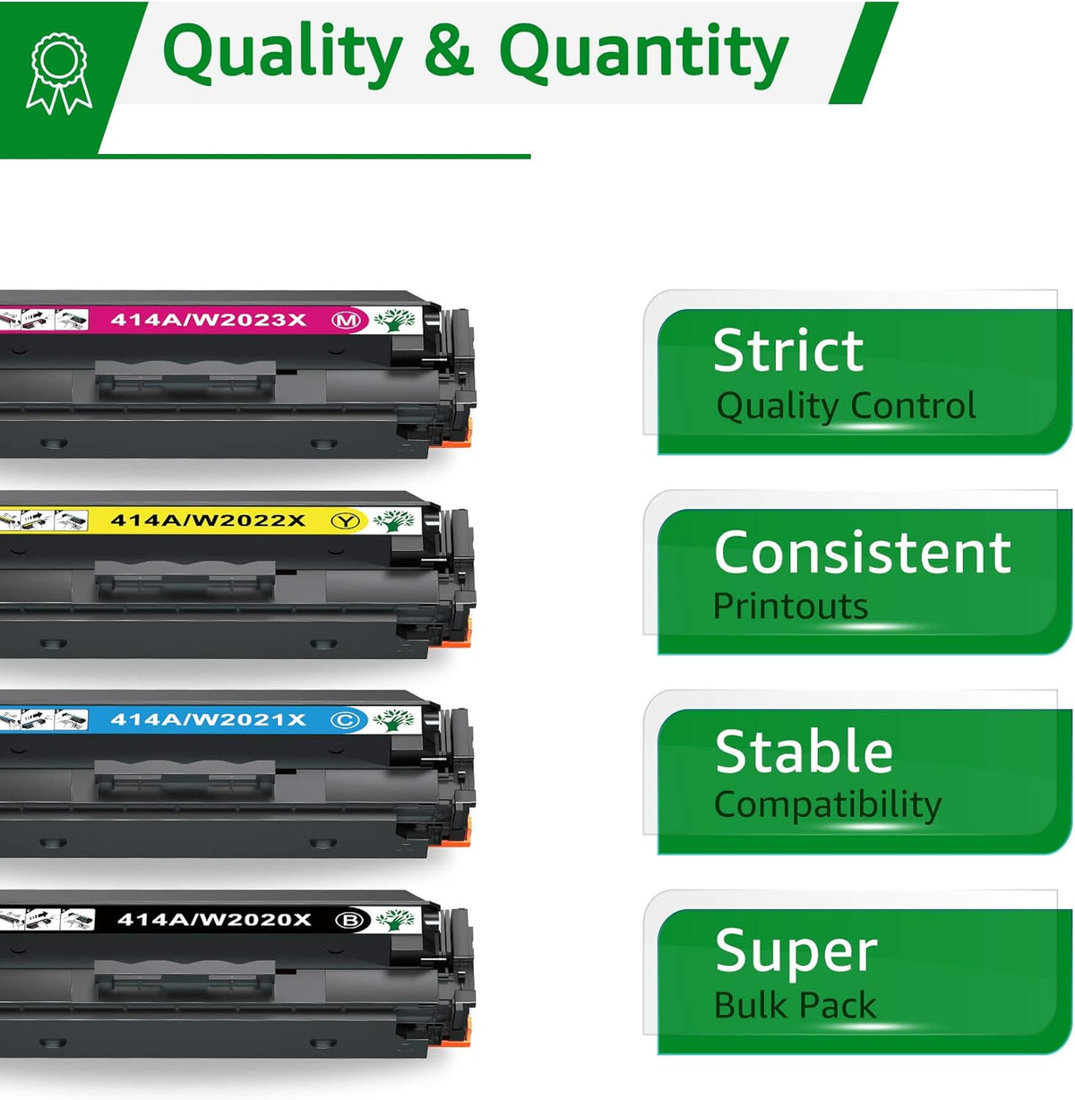 Compatible Toner Cartridge High Yield Black Cyan Magenta Yellow V224