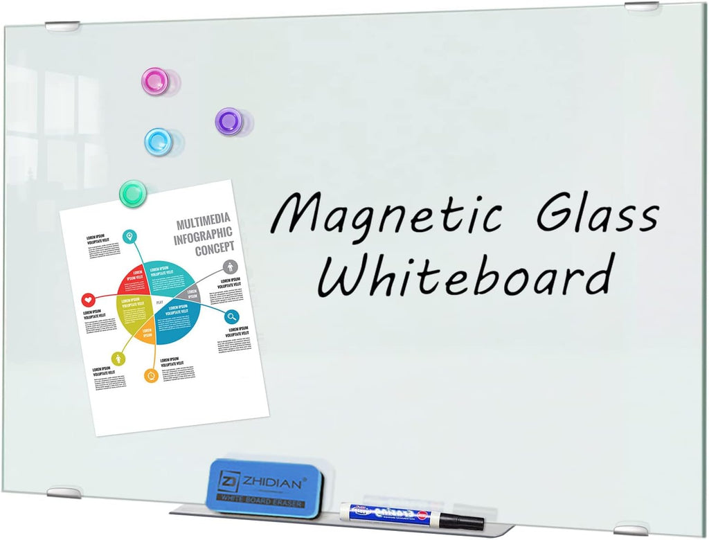Frameless Magnetic Tempered Glass Whiteboard W826