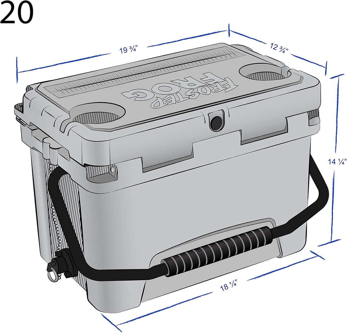 Green 20 Quart Ice Chest Cooler G180547