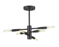 Black 16 inch Semi Flush Mount Light Z56162