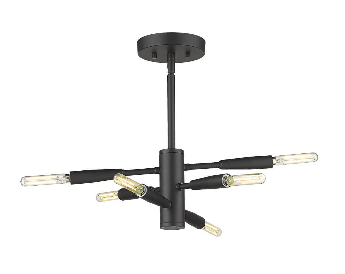 Black 16 inch Semi Flush Mount Light Z56162