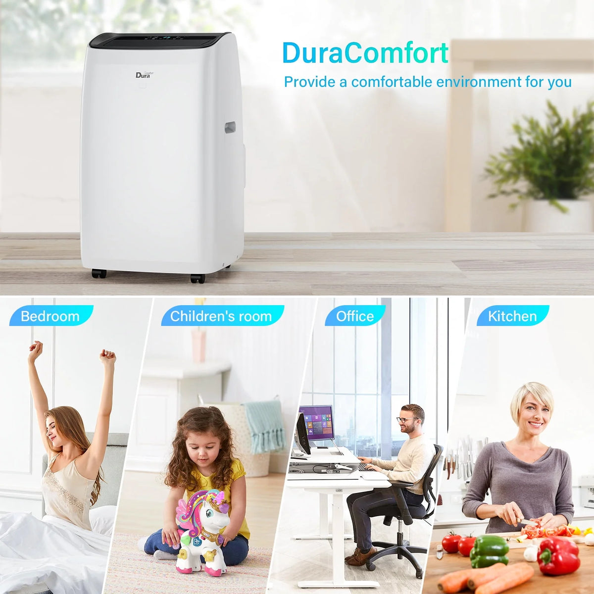 10200 BTU Portable Air Conditioner with Dehumidifier and Fan U145557