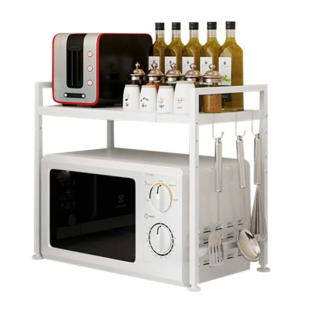 2-Tier Kitchen Storage Cart Microwave Oven Rack Stand Shelf S84672