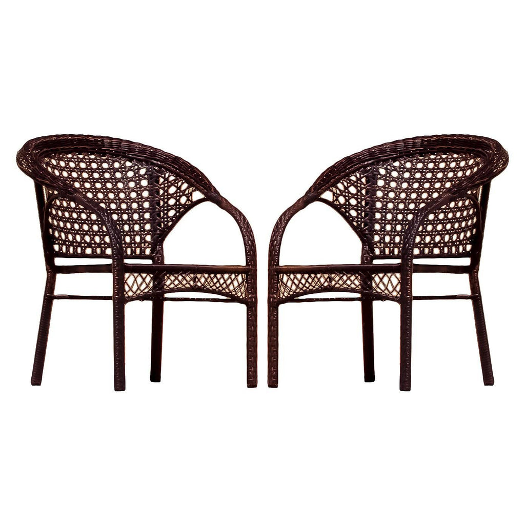 Set of 2 Brown Wicker Patio Chairs H76187
