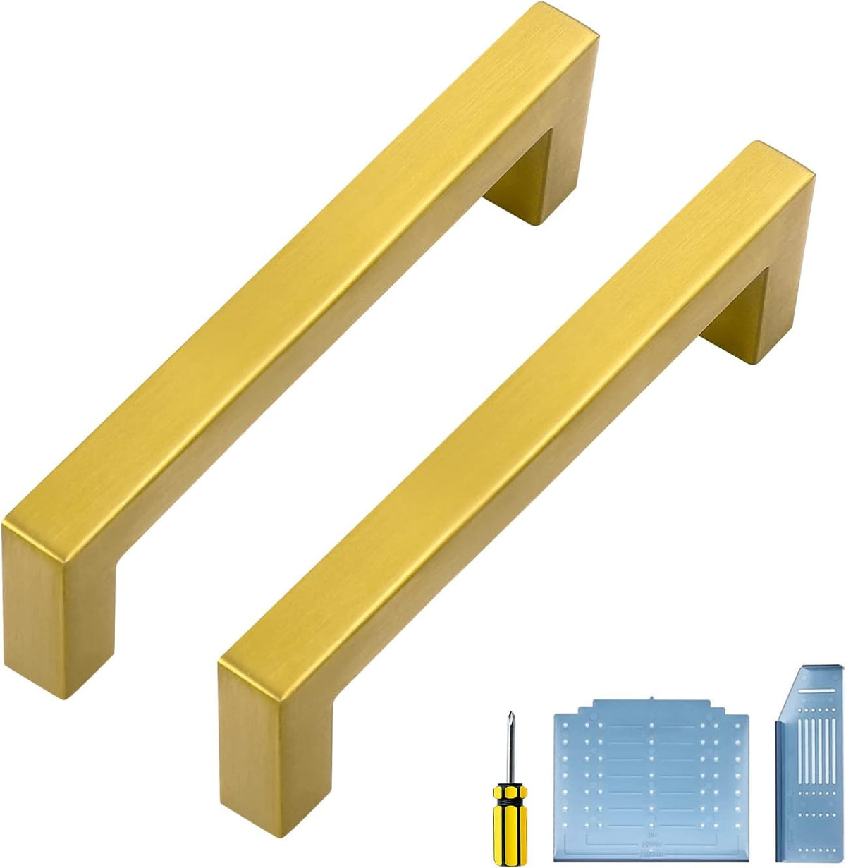 10 Pack 5 Inch Gold Cabinet Pulls 128mm Hole Center T971