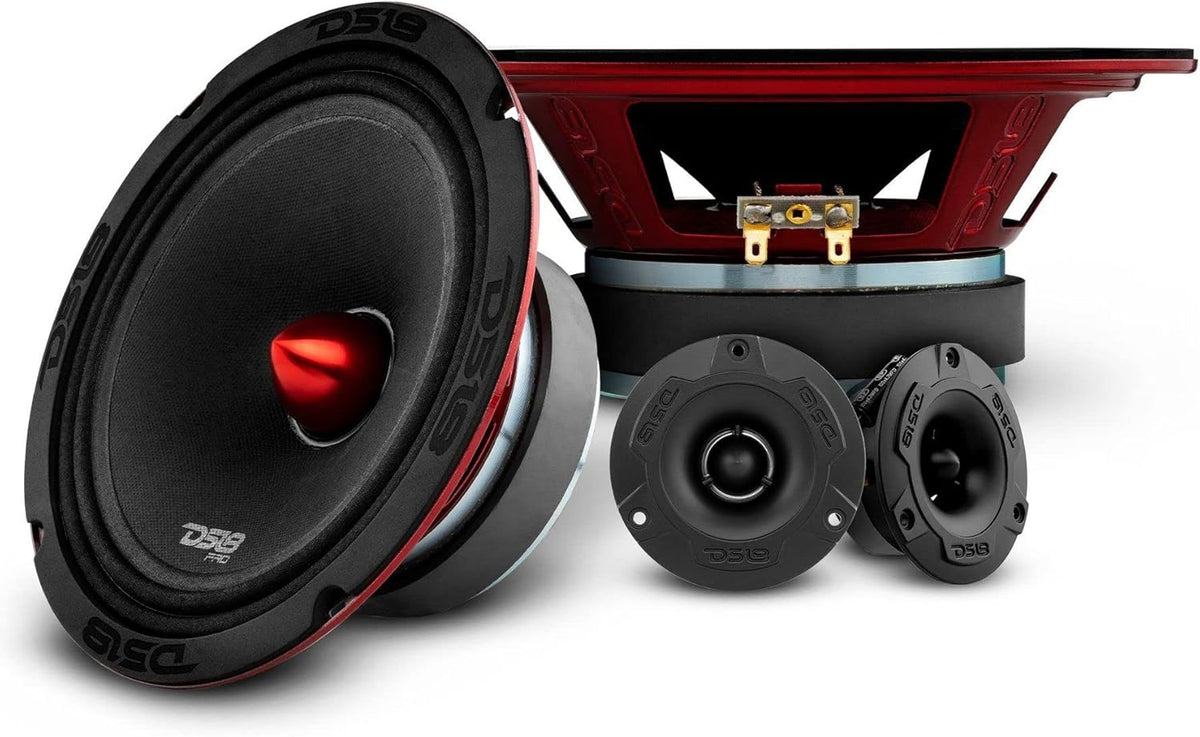 2X 6" Midrange Loudspeaker and 2X 1" Aluminum Super Bullet Tweeter with Built in Crossover C51421