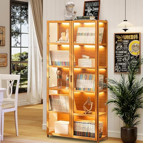 68" Curio Display Cabinet with Acrylic Glass Door R7629