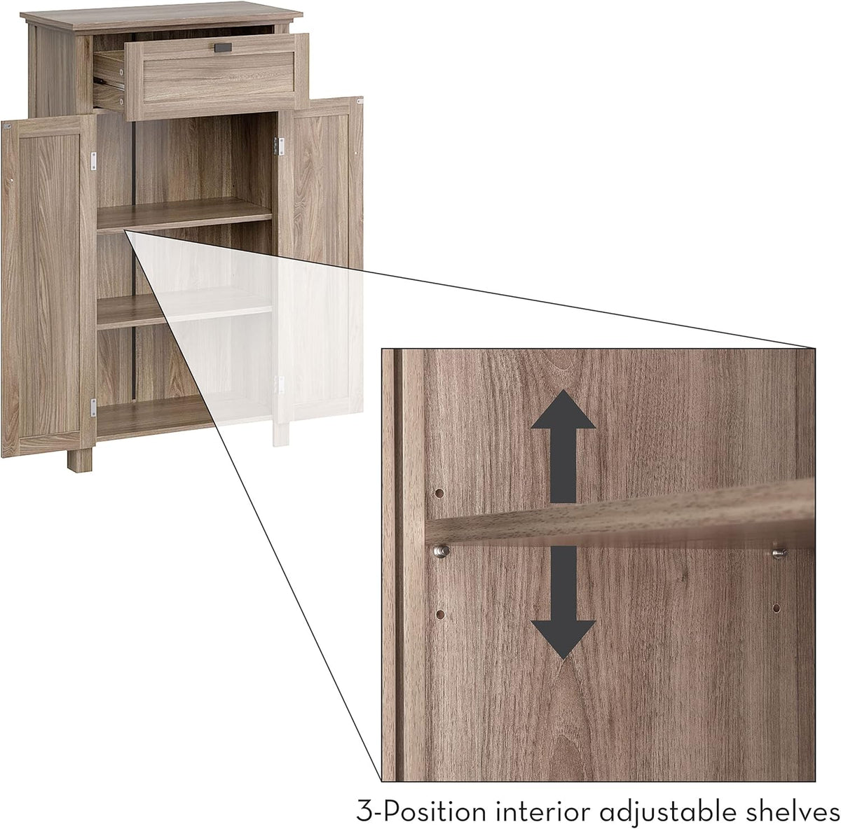 Light Woodgrain Floor Cabinet E77654
