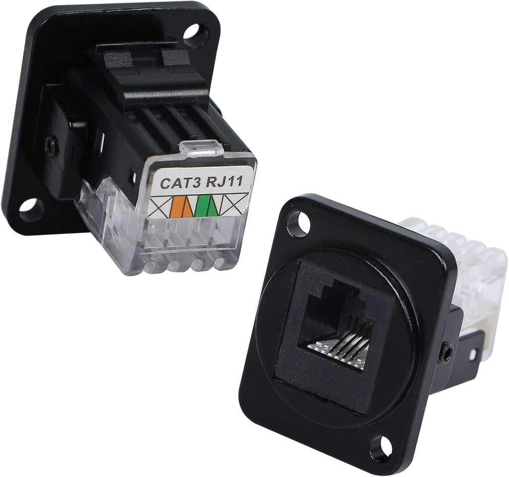 RJ11 Cat3 Female to Female Adapter Socket T973