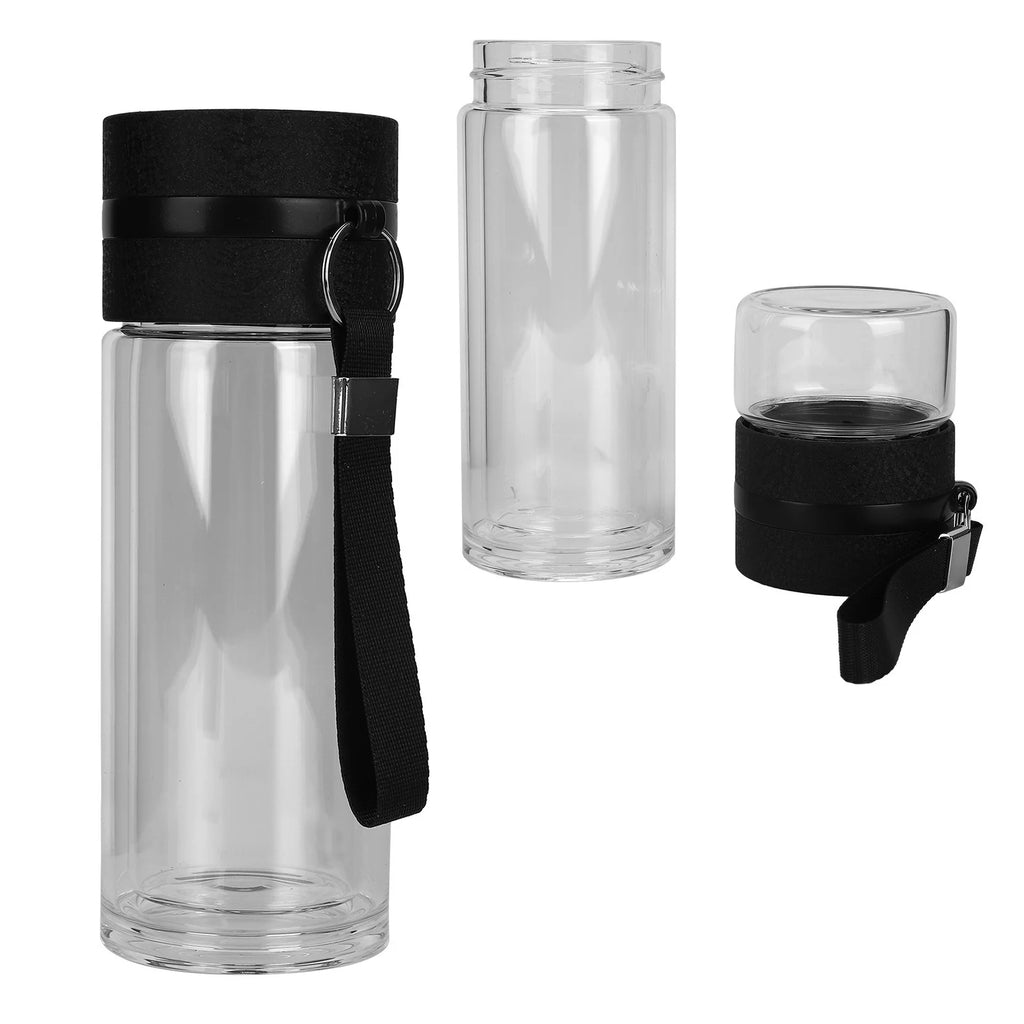 Double Walled Glass Tea Infuser Bottle B21143